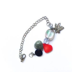Leaf + Stone Handmade Bracelet